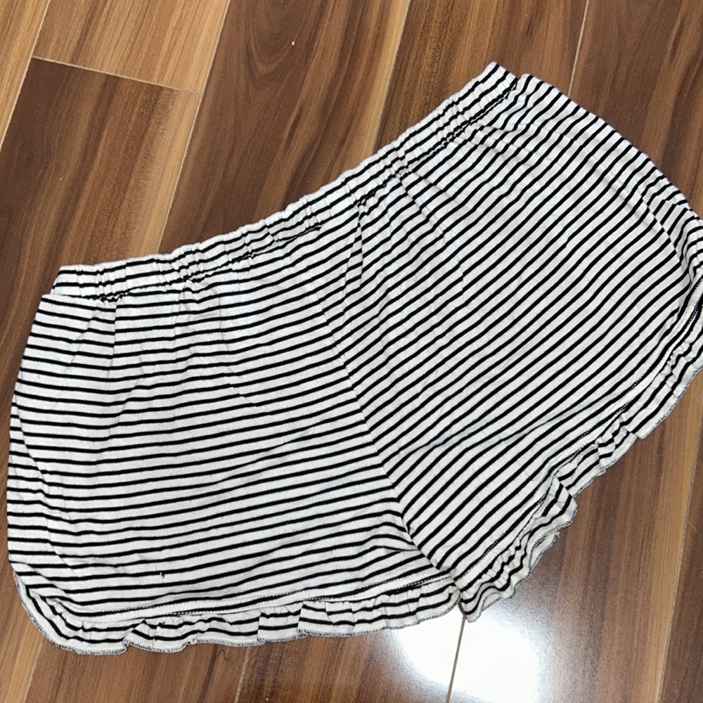 Medium American Eagle Striped Ruffle Stretchy Paj… - image 3